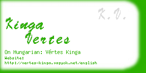 kinga vertes business card