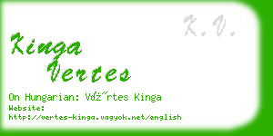kinga vertes business card